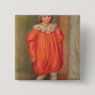 Badge Carré 5 Cm Pierre un Renoir Claude Renoir dans un costume