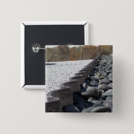 Badge Carré 5 Cm Pierres (Devant & derrière)