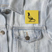 Badge Carré 5 Cm Pigeon (En situation)