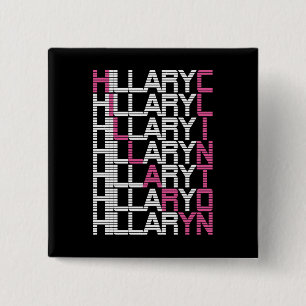 Badge Carré 5 Cm pile de type hillary clinton