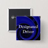 Badge Carré 5 Cm Pilote désigné (Devant & derrière)