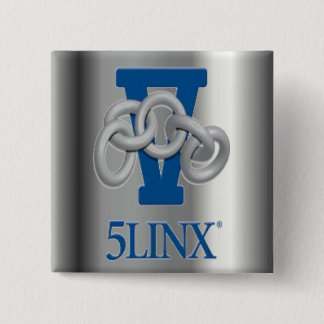 Badge Carré 5 Cm Pin argenté du logo 5LINX