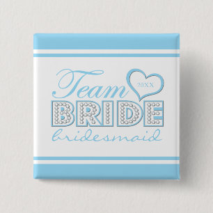 Badge Carré 5 Cm PIN BRIDESMAID   Conservation