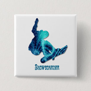 Badge Carré 5 Cm Pin carré de surfeur