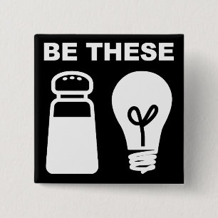 Badge Carré 5 Cm Pin chrétien d'insigne de bouton de sel et de