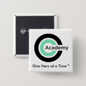 Badge Carré 5 Cm Pin d'académie d'échappé belle (Devant & derrière)