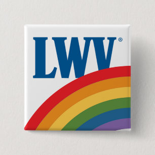 Badge Carré 5 Cm Pin d'arc-en-ciel de LWV