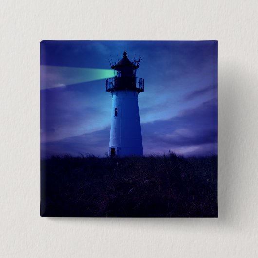 Badge Carré 5 Cm Pin de balise de phare (Devant)
