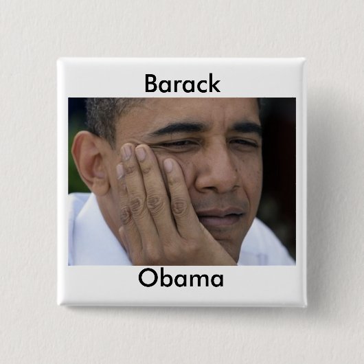 Badge Carré 5 Cm Pin de Barack Obama (Devant)