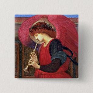 Badge Carré 5 Cm Pin de bouton d'ange de Noël - Burne-Jones - carr