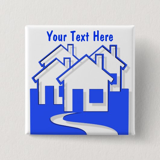 Badge Carré 5 Cm Pin de bouton de Chambres (Devant)