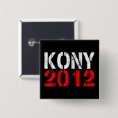 Badge Carré 5 Cm Pin de bouton de KONY 2012 (Devant & derrière)