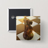 Badge Carré 5 Cm Pin de carré de chevalier d'échecs (Devant & derrière)