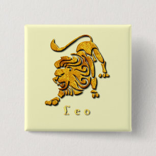 Badge Carré 5 Cm Pin de carré de signe de Lion