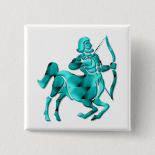 Badge Carré 5 Cm Pin de carré de zodiaque de Sagittaire