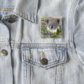 Badge Carré 5 Cm Pin de carré d'ours de koala (En situation)