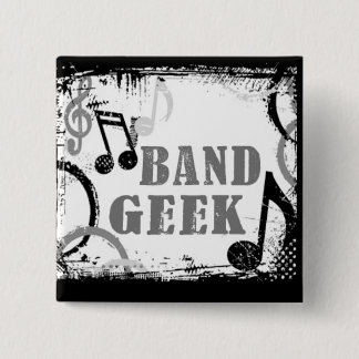 Badge Carré 5 Cm Pin de geek de bande