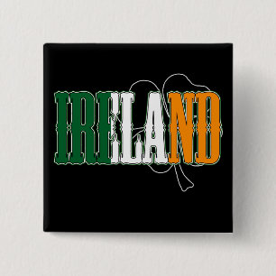 BADGE CARRÉ 5 CM PIN DE L'IRLANDE