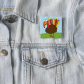Badge Carré 5 Cm Pin de Menurkey (En situation)