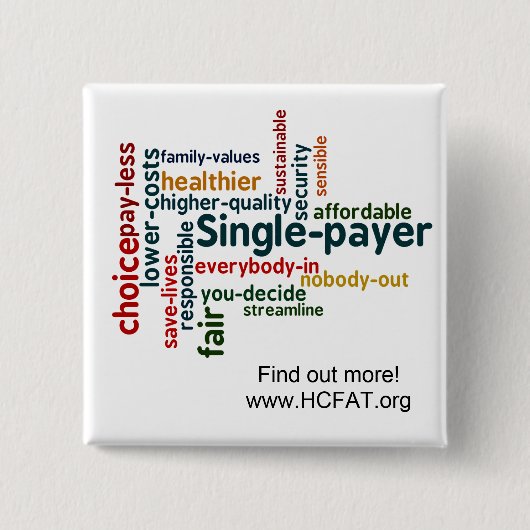 Badge Carré 5 Cm Pin de nuage de mot (Devant)