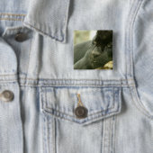 Badge Carré 5 Cm Pin de panthère de sommeil (En situation)