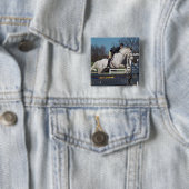 Badge Carré 5 Cm Pin de pullover de chasseur (En situation)