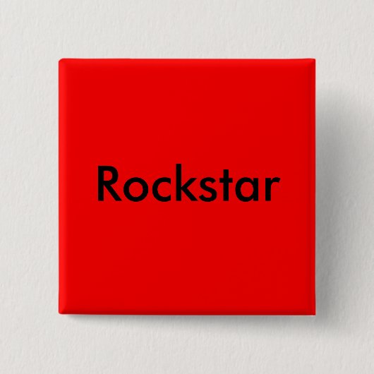 Badge Carré 5 Cm Pin de Rockstar (Devant)