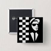 Badge Carré 5 Cm Pin de Ska (Devant & derrière)
