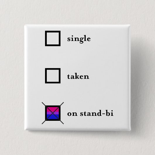 Badge Carré 5 Cm Pin de Support-Bi (Devant)