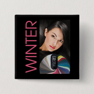 Badge Carré 5 Cm Pin d'hiver