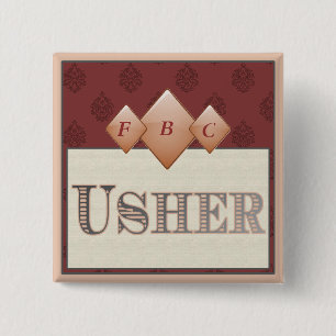 Badge Carré 5 Cm Pin d'huissiers