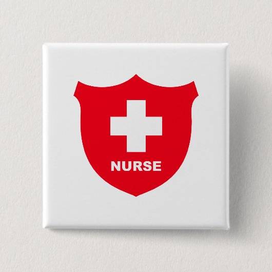 Badge Carré 5 Cm Pin d'infirmière (Devant)