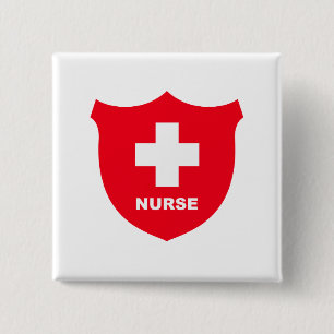 Badge Carré 5 Cm Pin d'infirmière