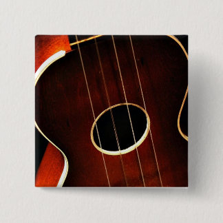 Badge Carré 5 Cm Pin d'ukulélé