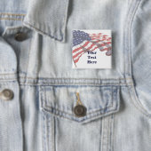 Badge Carré 5 Cm Pin fait sur commande de drapeau américain des (En situation)