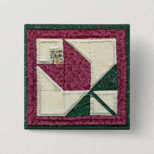 Badge Carré 5 Cm Pin piqué de tulipe de Potholder