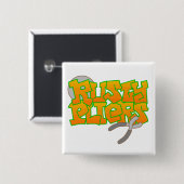 Badge Carré 5 Cm Pin rouillé (Devant & derrière)