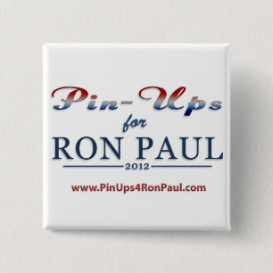 Badge Carré 5 Cm PIn-UPS pour le bouton carré de Ron Paul