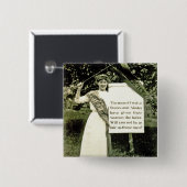 Badge Carré 5 Cm Pin vintage de suffragette (Devant & derrière)