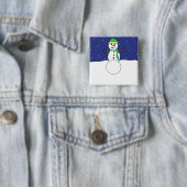 Badge Carré 5 Cm Pince à neige (En situation)