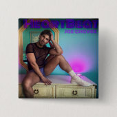 Badge Carré 5 Cm Pince d'art de couverture HEARTBEAT (Devant)