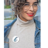 Badge Carré 5 Cm Pingouin d'aquarelle Arctique, personnalisé