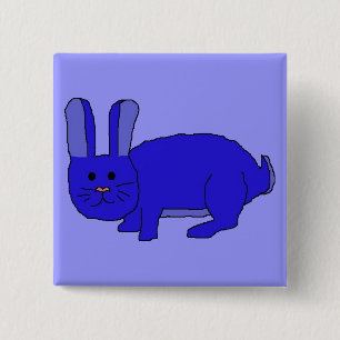 Badge Carré 5 Cm pin'Indigo Bunny
