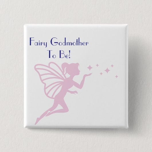 Badge Carré 5 Cm Pink Fairy Gomère pour être (Devant)