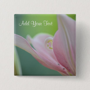 Badge Carré 5 Cm Pink Lily par Shirley Taylor