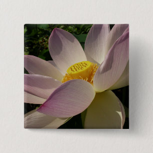 Badge Carré 5 Cm Pink Lotus Flower III Summer Floral