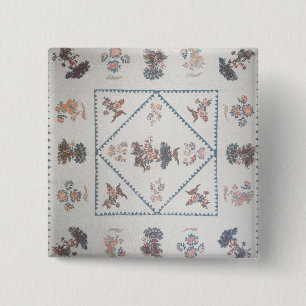 Badge Carré 5 Cm Piquez dans la "broderie Perse", c.1800 (appliqué,