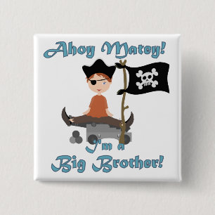 Badge Carré 5 Cm Pirate Big Brother