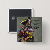 Badge Carré 5 Cm Pirate Day (Devant & derrière)