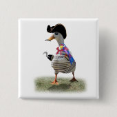 Badge Carré 5 Cm Pirate Duck (Devant)